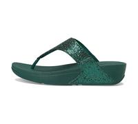Fitflop Lulu Glitterball Toe-Post Sandals, Sandalia Mujer, Green, 36 EU