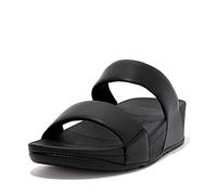 Fitflop Lulu Leather Slides, Sandalias Mujer, Black, 41 EU