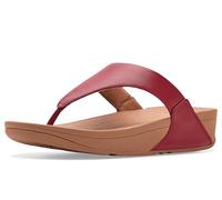 Fitflop Lulu Leather Toepost, Sandalias con Plataforma Mujer, Negro, 36 EU | Sandalias ligeras para caminar de verano con comodidad acolchada, soporte de arco y agarre