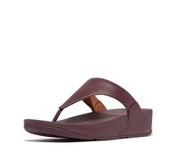Fitflop Lulu Leather Toepost, Sandalias con Plataforma Mujer, Negro, 36 EU | Sandalias ligeras para caminar de verano con comodidad acolchada, soporte de arco y agarre