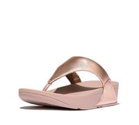 Fitflop Lulu Leather Toepost, Sandalias con Plataforma Mujer, Negro, 36 EU | Sandalias ligeras para caminar de verano con comodidad acolchada, soporte de arco y agarre
