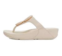 Fitflop Lulu Marbled-stone Toe Post Piel Beig. Piel Suave, Forro Que Minimiza Rozaduras, Entresuela Microwobbleboard Que Amortigua Y Suela De Goma Flexible. talla numeric_38