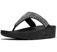 FitFlop Lulu Maxi-Crystal - Sandalias de cuña para mujer, Negro -, 39 EU