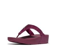 Fitflop Lulu Maxi-Crystal Toe-Post Sandals, Sandalia Mujer, Ruby, 40 EU