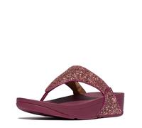 Fitflop Lulu Multi-Tonal Glitter Toe-Post Sandals, Sandalia Mujer, Mezcla de rubíes, 42 EU