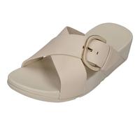 Fitflop Lulu Resin-Buckle - Tobillera de piel cruzada, color beige, talla 41