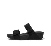 Fitflop Lulu Adjustable Shimmerlux Slides, Sandalias deslizantes Mujer, Todo Negro, 36 EU