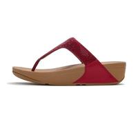 Fitflop LULU - Sandalias con puntera adornadas con cristales para mujer, color baya quemada, talla 5, Burnt Berry, 38 EU