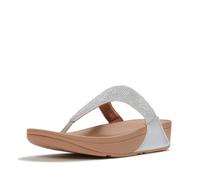 Fitflop LULU - Sandalias con puntera adornadas con cristales para mujer, color plateado acero, talla 36, Plata de acero, 36 EU