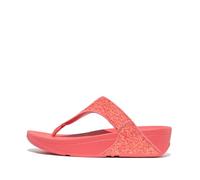 Fitflop Lulu - Sandalias con purpurina para mujer, cómodas con soporte de arco natural, Coral rosa, 39 EU