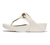 Fitflop Lulu Square-Chain Leather Toe-Post Sandals, Sandalia Mujer, Beige París, 40 EU