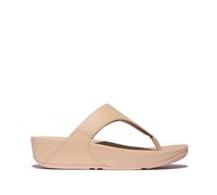 Fitflop Lulu Leather Toepost, Sandalia Mujer, Beige, 43 EU