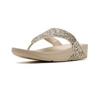 Fitflop LULU - Sandalias multitonales con purpurina para mujer, platino/plateado, talla 36, Platino plateado, 39 EU