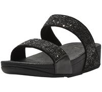 Fitflop Lulu Sandals, Sandalias con cuña Mujer, Negro Brillante, 40 EU