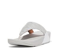 Fitflop Lulu Sandals, Sandalias con cuña Mujer, Silver, 42 EU