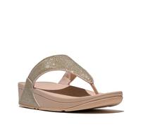 Fitflop LULU SHIMMERGLITZ Sandalias con puntera para mujer, Platino, 4 UK, Platino, 37 EU