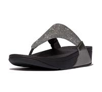 Fitflop Lulu Shimmerlux Toe-Post Sandals, Sandalia Mujer, Gris, 37 EU