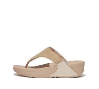 Fitflop Lulu Shimmerlux Toe-Post Sandals, Sandalia Mujer, Beige Latte, 36 EU