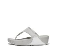 Fitflop Lulu Shimmerlux Toe-Post Sandals, Sandalia Mujer, Silver, 41 EU