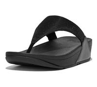 Fitflop Lulu Shimmerlux Toe-Post Sandals, Sandalia Mujer, Todo Negro, 43 EU