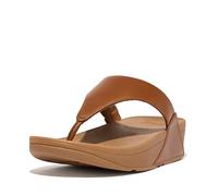 Fitflop Lulu Toe Post-Leather, Sandalias con Plataforma Mujer, Light Tan, 38 EU