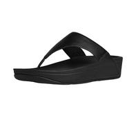 Fitflop Lulu Toe Post-Leather, Sandalias con Plataforma Mujer, Negro (Black), 38 EU