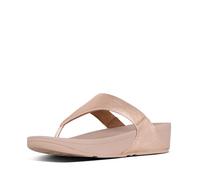 Fitflop Lulu Toe Post-Leather, Sandalias con Plataforma Mujer, Rose Gold, 39 EU