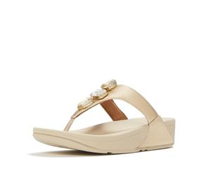 Fitflop Lulu Ultra Jewel Metallic Toe Post Sandals EU 40