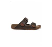 Fitflop Men's Gogh Moc Slide in Leather Sandal, marrón oscuro, 43 EU