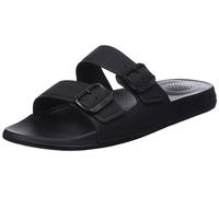 Fitflop Iqushion Two Bar Adjustable Slide, Sandalias deslizantes Hombre, Black, 42 EU