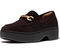 FitFlop Mocasines de mujer F-Luma Chunky-Snaffle Suede Demi-Wedge Loafers II8 EUR 37