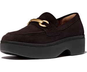 FitFlop Mocasines de mujer F-Luma Chunky-Snaffle Suede Demi-Wedge Loafers II8 EUR 40