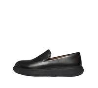 FitFlop Mocasines de piel Iq-comff para mujer, Todo negro, 36 EU