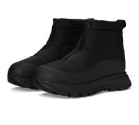Fitflop Neo-d-hyker - Botas de exterior acolchadas con cremallera frontal a prueba de agua para mujer, Negro y dorado profundo, 37.5 EU