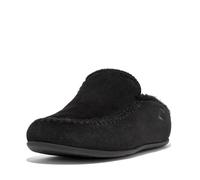 Fitflop Pantuflas Chrissie para mujer con costuras de ganchillo, Todo negro., 37 EU