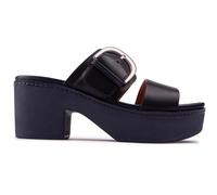 Fitflop Pilar Clog Slide Leather Stitched Welt, Sandalias deslizantes Mujer, Azul Marino, 39 EU