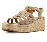 Fitflop PLATFFORMS ESPADR. Sandalias de cuña de gamuza para pescador, capuchino, talla 5, capuchino, 38 EU