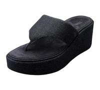 Fitflop Platfforms - Sandalias de cuña para mujer, color vaquero oscuro, azul, 37 EU