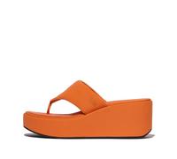 Fitflop Platfforms Toepost - Sandalias de cuña para mujer, color negro, Satsuma, 42 EU