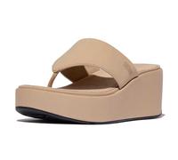 Fitflop Platfforms Wedge Toe-Post Sandals, Sandalias con cuña Mujer, Beige, 43 EU
