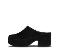 Fitflop Platfforms - Zapatos de tacón de Ante Completo para Mujer, Todo Negro., 43 EU