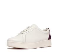 Fitflop Rally Crystal-Backtab - Tenis de Piel para Mujer, Urban White Mauve Wine, 37 EU