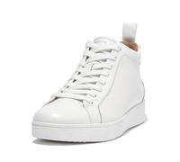 Fitflop Rally Leather High-Top Sneakers, Zapatillas Mujer, Blanco Urbano, 37 EU