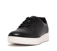 Fitflop Rally Leather Panel Trainers, Zapatillas Mujer, Black, 37 EU