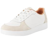 Fitflop Rally Leather/Suede Panel Sneakers, Zapatillas Mujer, Gris/Blanco (Urban White/Paris Grey), 36 EU