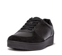 Fitflop Rally Leather/Suede Panel Sneakers, Zapatillas Mujer, Negro (All Black), 40 EU