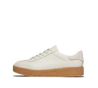 Fitflop Rally T-Toe Leather/Suede Crepe Sneakers, Zapatillas Mujer, Beige París, 38.5 EU