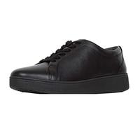 Fitflop Rally Tennis Sneaker-Leather-Updated, Zapatillas sin Cordones Mujer, Negro (All Black), 39 EU
