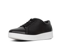 Fitflop Rally Tennis Sneaker-Leather-Updated, Zapatillas sin Cordones Mujer, Negro (Black), 42 EU