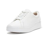 Fitflop Rally Tennis Sneaker-Leather-Updated, Zapatillas sin Cordones Mujer, Urban White, 43 EU